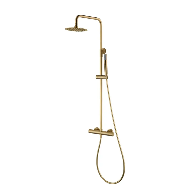 Imex – Monza Thermostat-Duschsäule gebürstetes Gold Neuheit