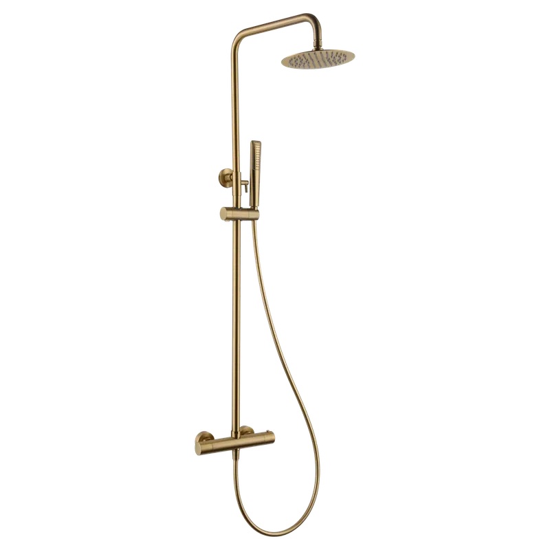 Preis Gesenkt Imex – Nápoles Thermostat-Duschsäule gebürstetes Gold