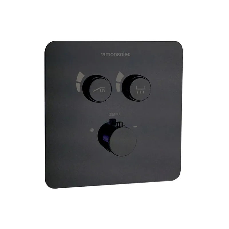 Sofort Bestellen Ramon Soler - Thermostat-Duschset zum Einbau, 2-Wege, RS Smart, matt schwarz
