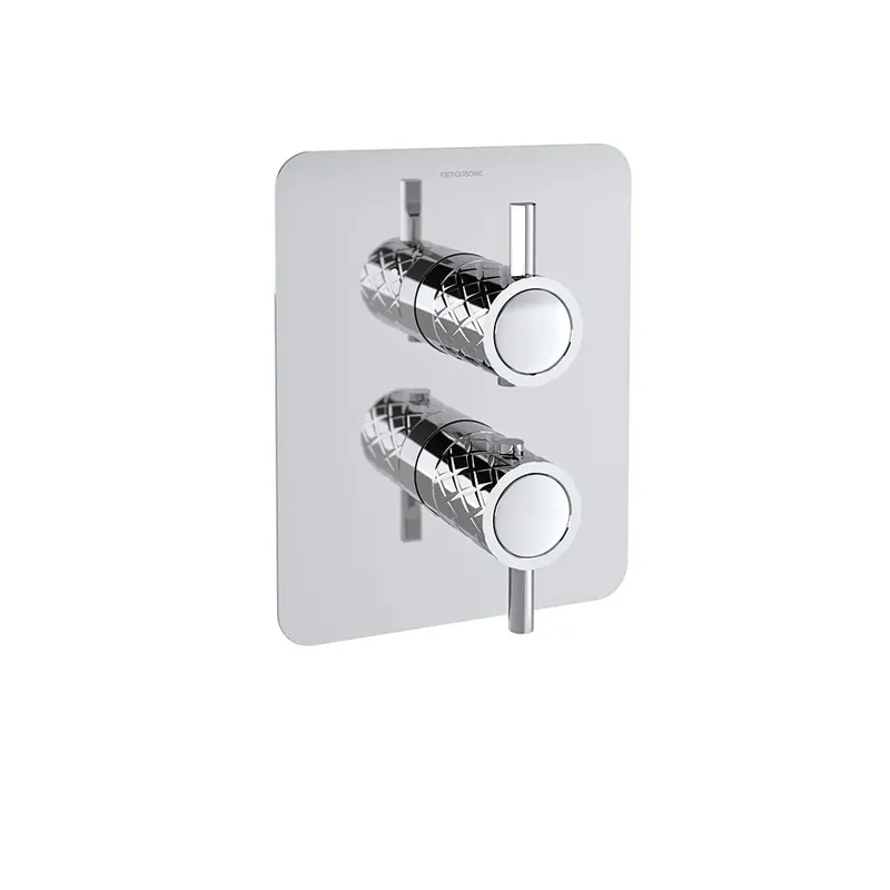 Gratis Versand Ramon Soler - Thermostatischer Unterputz-Duschhahn mit 2 Wegen Odisea Joya Chrom