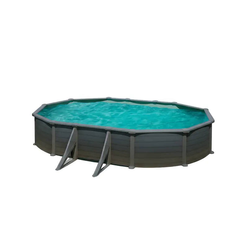 Bestpreis Aufstellpool Gre Ovalbecken Anthrazit 120 cm Höhe