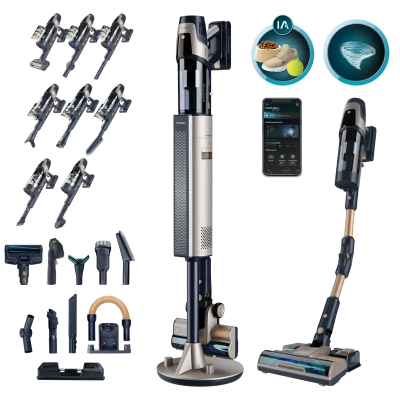 Kostenloser Rückversand Cecotec RZ90 AI AquaPet Flex Vernetzter intelligenter vertikaler Staubsauger mit Selbstentleerungsstation