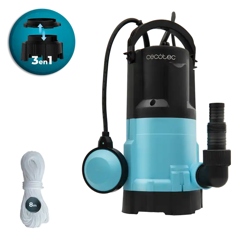 Direkt Vom Hersteller Cecotec Wasserpumpe Axike 750 2 in 1 für sauberes und schmutziges Wasser 14000 L pro Stunde