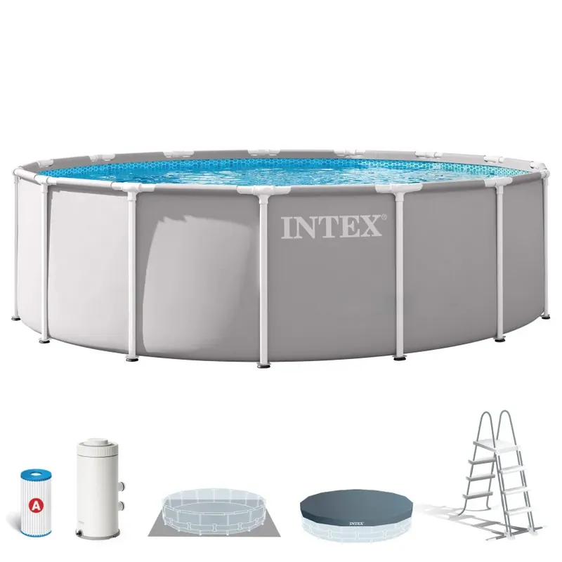Intex Aufstellpool Prism Frame Rund 457x122 cm mit Filterpumpe Must-Have