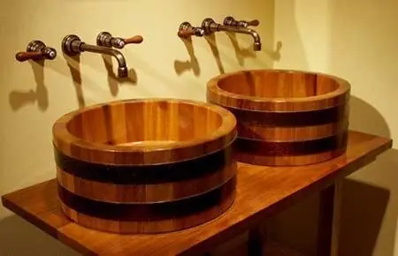 Ausverkauf Aufsatz-Waschbecken in Kambala. Durchmesser 51cm x 22cm