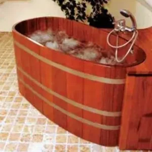 Rabatt Holz-Whirlpool Kambala 1490 x 900 x 1000 mm