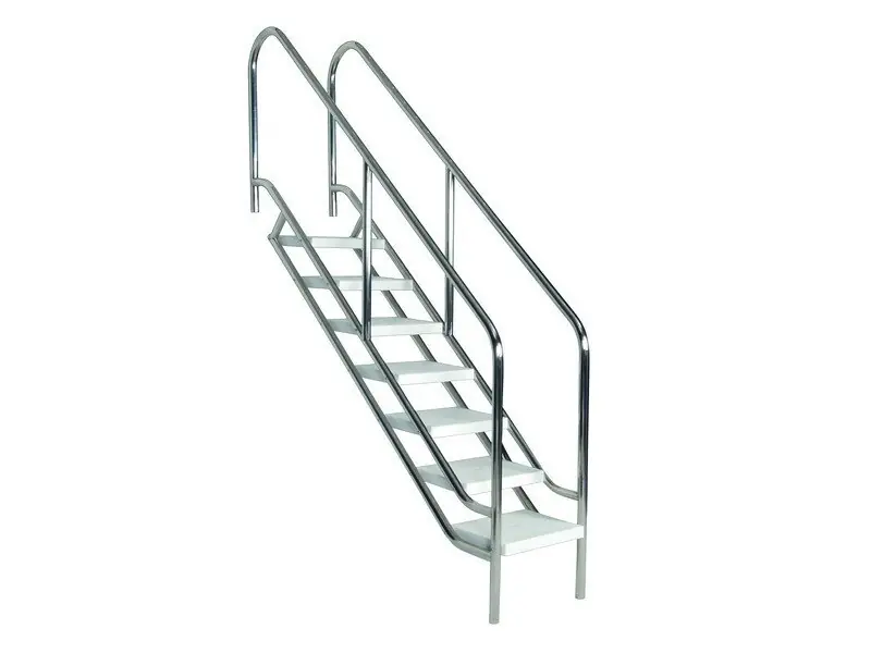 Treppe deluxe V4A 5-stufig aus Edelstahl rutschfest Direkt Vom Hersteller