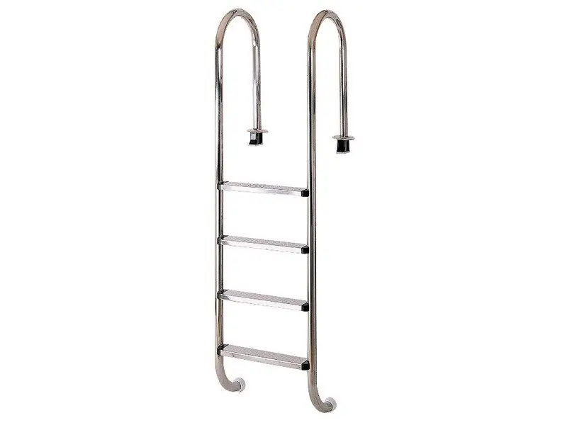 Angebot Aktion Einbauleiter Edelstahl 4-stufig enger Holm für Beckentiefe 1,50 m V2A Schwimmbad Leiter