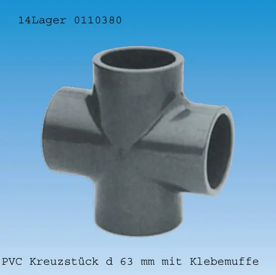 PVC Kreuzstück Klebemuffe Ø 63 mm Super-Preis