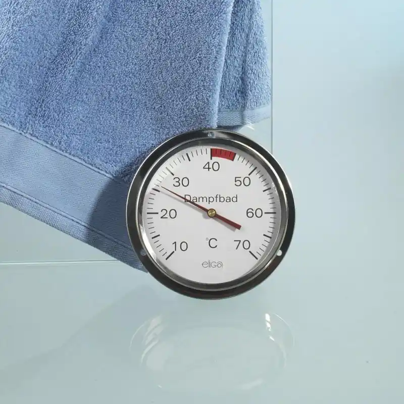 Eliga Thermometer für Dampfbad mit Anschraubrand, wasserdicht Zertifiziert