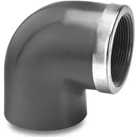 PVC Winkel verstärkt 90° Ø 75 mm Klebemuffe x 2 1/2" IG Preisreduziert