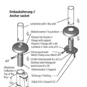 Solange Der Vorrat Reicht Ideal Eichenwald Montageset passend für Serien 01/05/08/09/10/12/13 und 24 Ideal Leitern Einbauhalterung/Paar