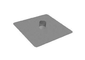 Bieri Schutzplatten für vergrößerte Auflage am Beckenboden bei Folienbecken mit Aufnahmebohrung für die Stützfüße. (33 x 39 cm) (aus PP) Direktkauf