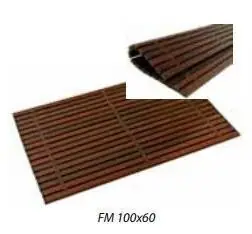 Fußmatte aus dunkler Thermo-Esche geölt 100 x 60 cm Markenware