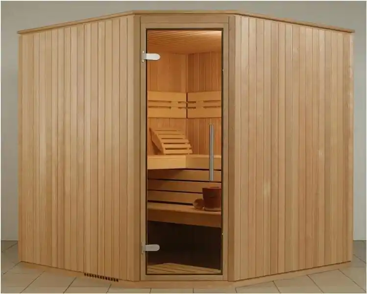 Saunatop Hemlock Sauna Eifel Exklusiv Ecksauna (5-Eck) Elementsauna Hemlock Angebot