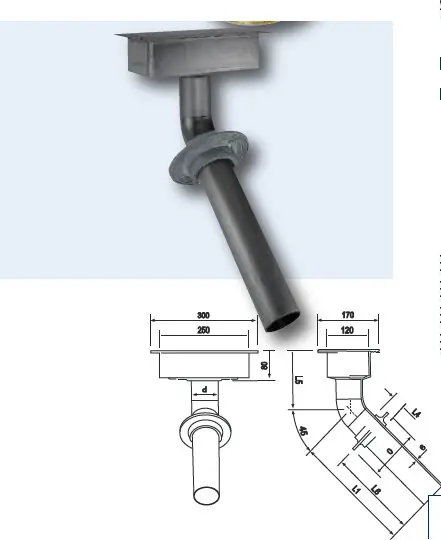 Sale Rinnenablaufkasten aus PVC für Betoneinbau