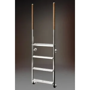 Ideal Eichenwald Pool Leiter ROMA 3-stufig, Griffstangen Top-Angebot