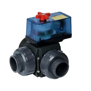 Finale Aktion Praher 3-Wege-Kugelhahn Ø 50mm mit elektrischem Stellmotor 230 V Modell S4 EO510 ECO