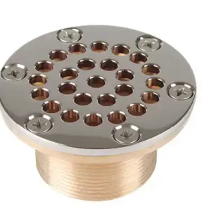 Bestpreis Allfit Rinnenablauf G2½ AG G2 IG mit Rost NiSn Ø 108 mm Länge100 mm