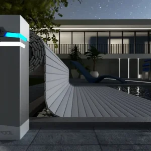 Jetzt Bestellen T-Light - Oberflur Aufrollvorrichtung für Schwimmbadabdeckungen Weiss-Anthrazit
