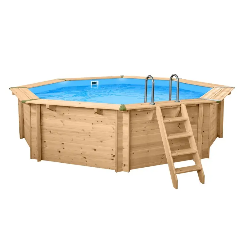 Bali Holzpool rund 5,30 x 1,36 m | inklusive Zubehör Rabatt