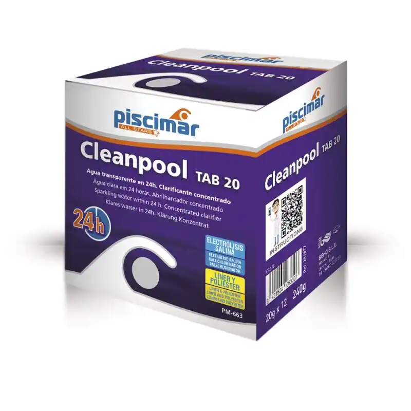 Must-Have Cleanpool Reinigungstabletten, 12x 20g Tabs für Pools bis 50 m³