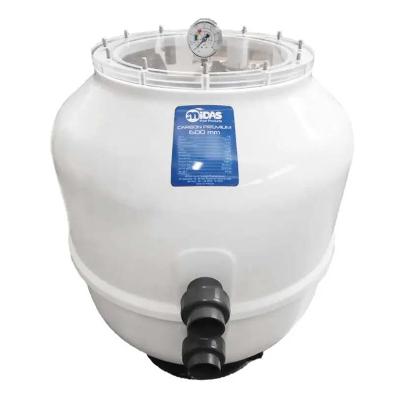 Echt Midas Carbon Premium GFK Filterbehälter inkl. 6-Wege-Ventil