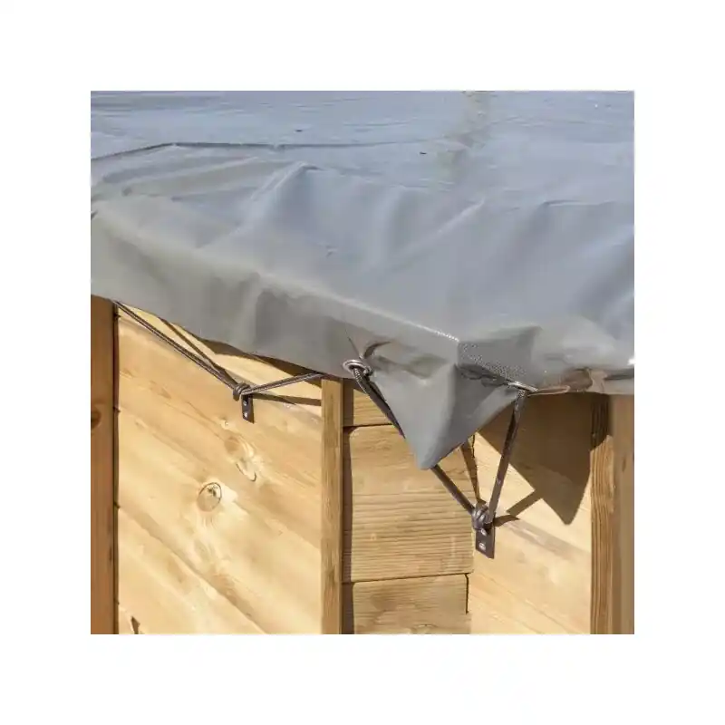 Winterabdeckung für GRE Echtholzpools - oval - 580 Mikronen Sichere Zahlung