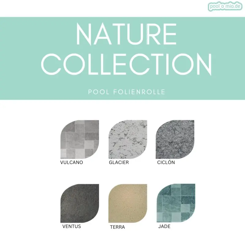 Poolinnenfolie NATURE-Kollektion | Rolle 3D Preiswert