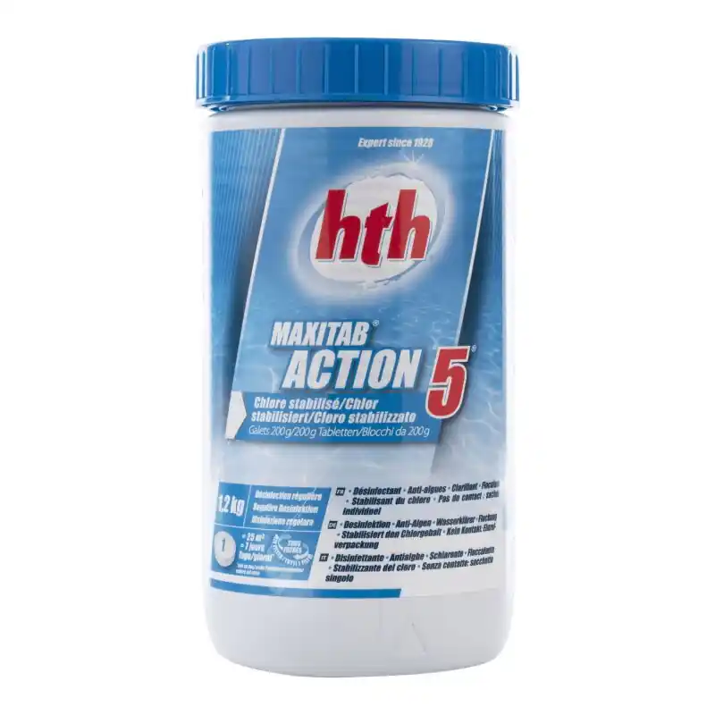 Markenprodukt hth® MAXITAB® 200g ACTION 5® Multitabs | 1,2 kg