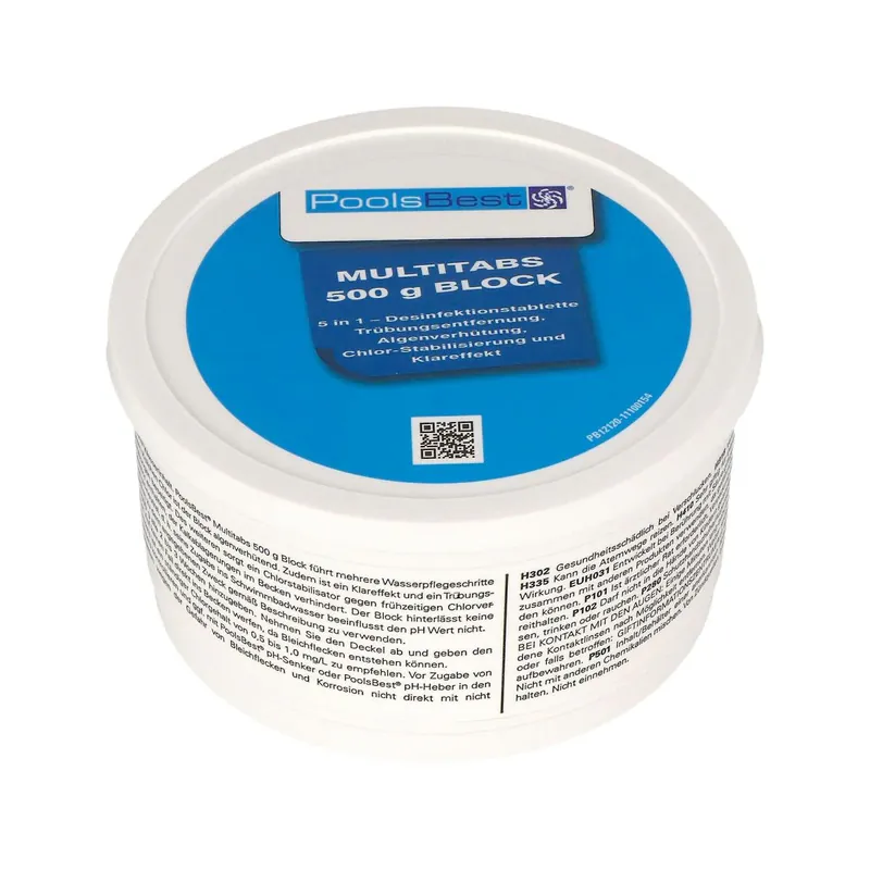 500g - PoolsBest® Multitab Block 5in1, 500g Tablette Abverkauf