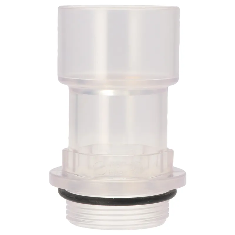 PVC Schlauchstutzen transparent - 50mm x 1 1/2" Klebemuffe x Außengewinde Expressversand