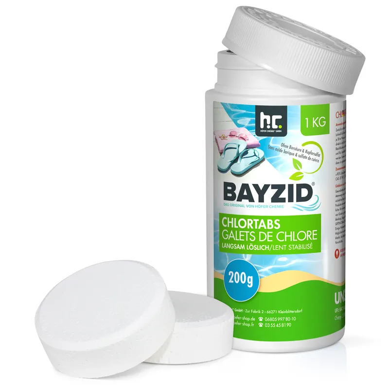 1 kg BAYZID® Chlortabs 200g langsam löslich Geprüft