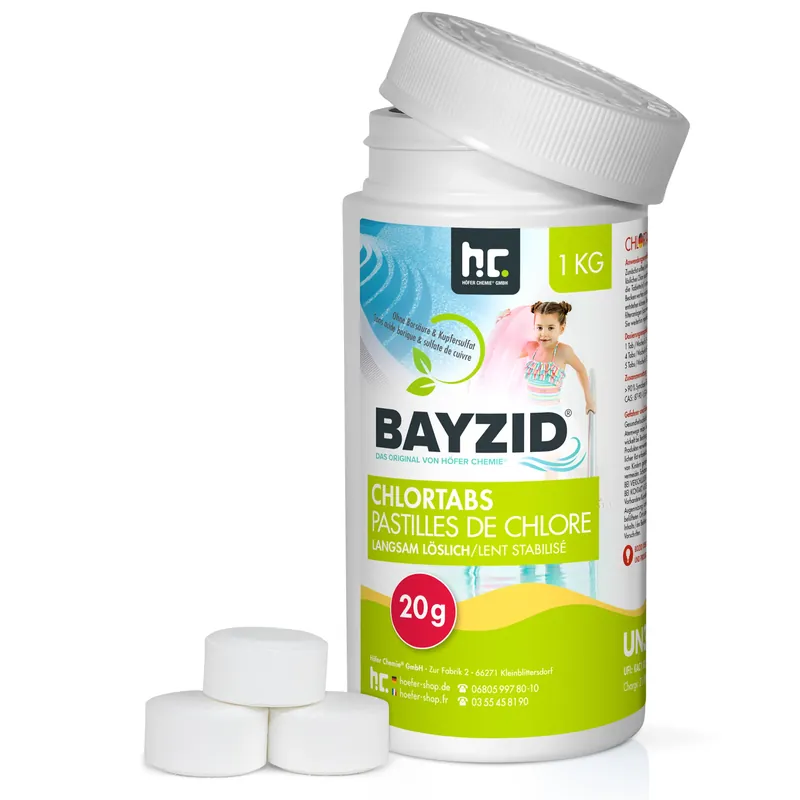 1 kg BAYZID® Chlortabs 20g langsam löslich Direkt Vom Hersteller