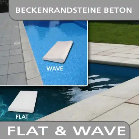 Echt Beckenrandsteine Beton Ovalpool 700x350cm