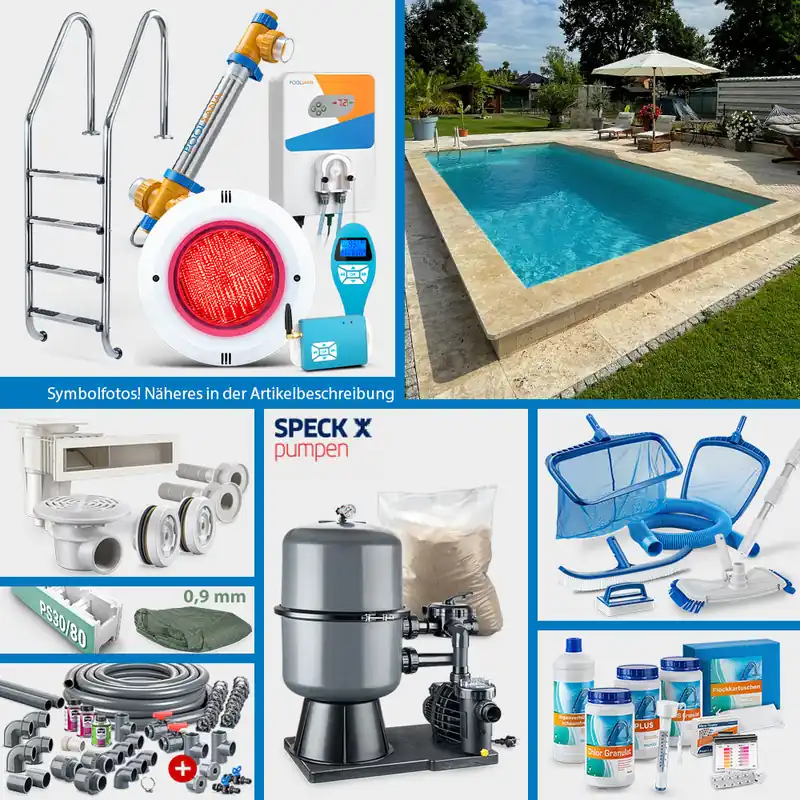 Online Kaufen PS30/80-Rechteckpool POOLSANA 5,00 x 3,00 x 1,50 m | 4D-Folie 0,9 mm grün | PERFECT-Set "High Level"