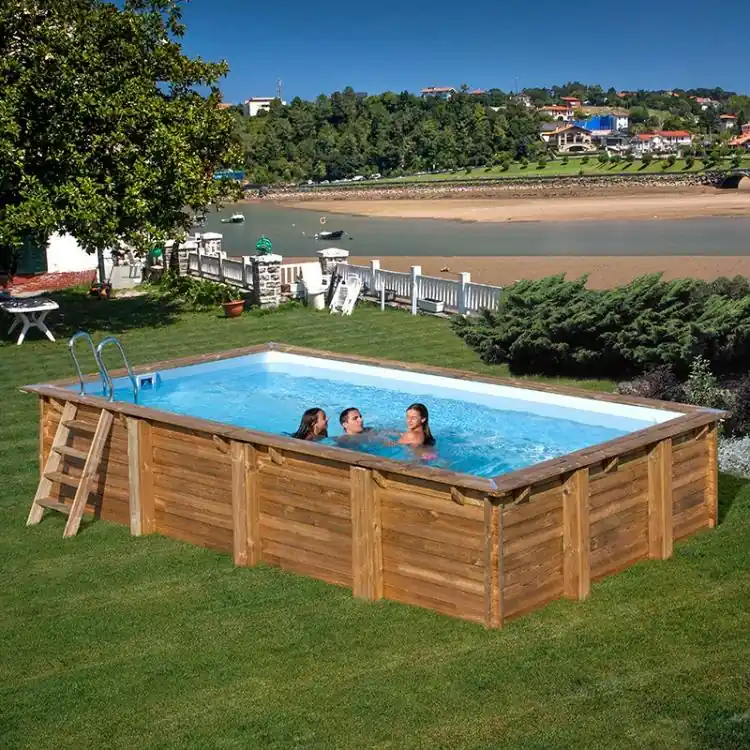 Holzpool Gre Sunbay Evora rechteckig 620x420x133 Preisreduziert