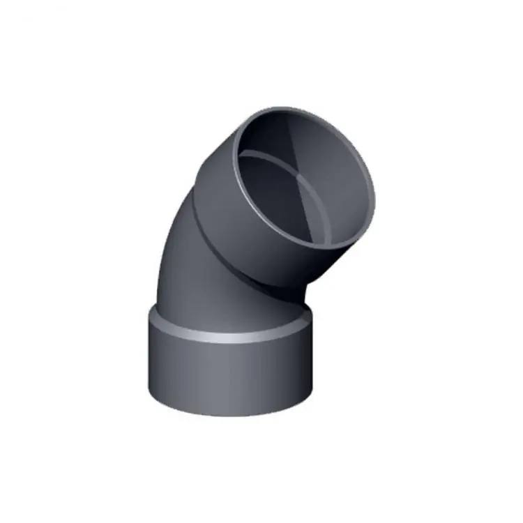 Geprüft Kurve 45º PVC-Klebemuffe