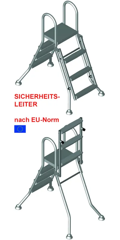 Neu Im Sortiment Swimmingpool Hochbeckenleiter aus Edelstahl