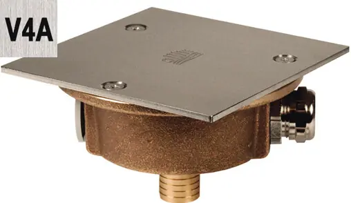 Rotguss Verteilerdose mit V4A Edelstahl Abdeckung Knallerangebot