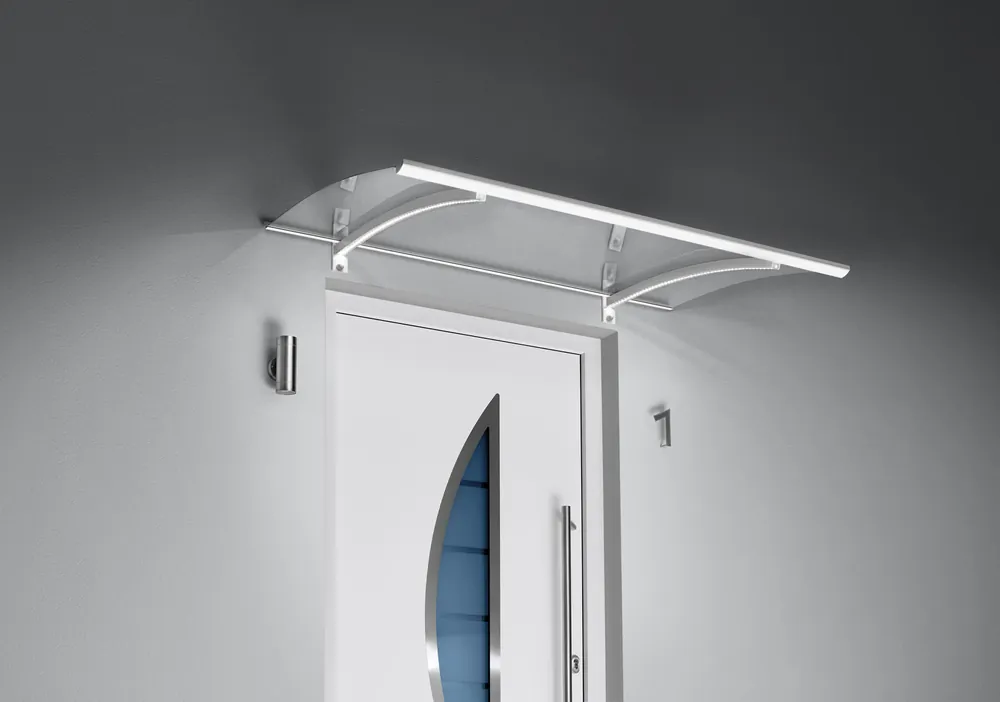 Pultvordach mit LED Technik Schnäppchen
