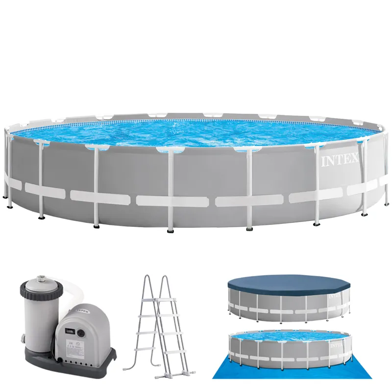 Intex Frame Pool 549 x 122 cm Komplettset | Rundpool mit Zubehör Meistverkauft