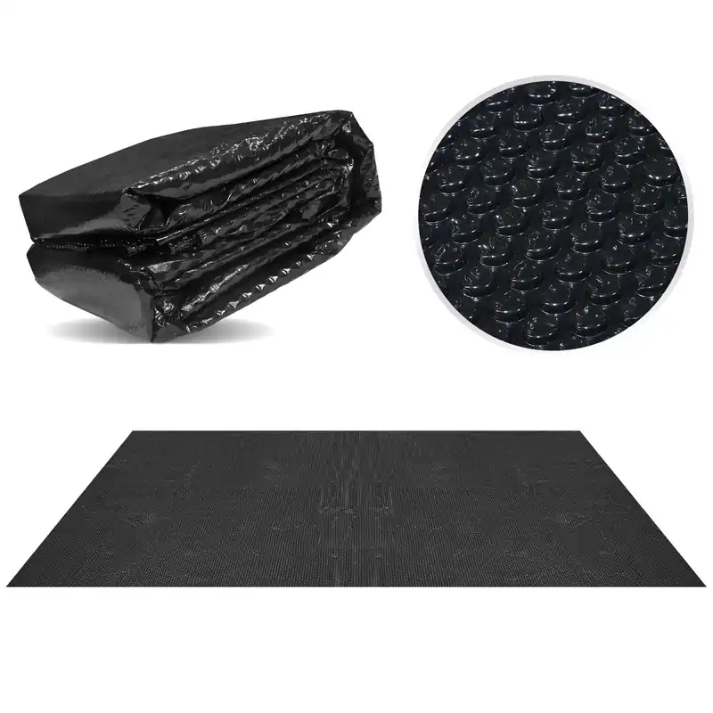 Kostenloser Rückversand Miganeo Pool Solarfolie 1000 x 500 cm Deluxe rechteckig | schwarz | 180 my | 12 mm Luftblasen