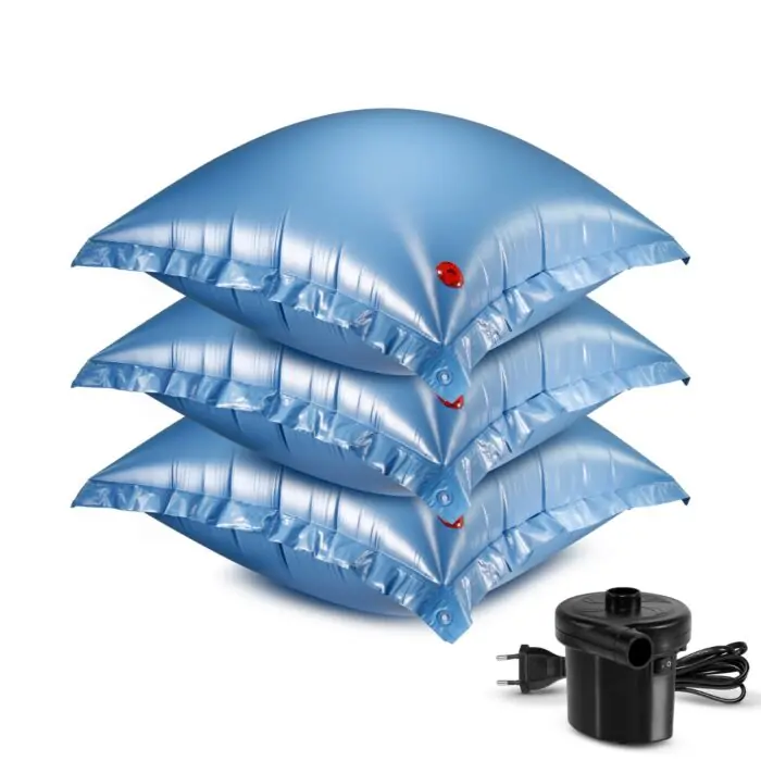 Top-Seller Pool Luftkissen für Winterabdeckplanen 3er Set inkl. Elektropumpe