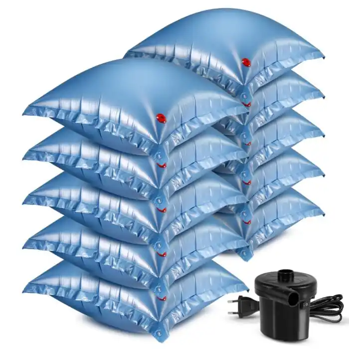 Knallerangebot Pool Luftkissen für Winterabdeckplanen 10er Set inkl. Elektropumpe