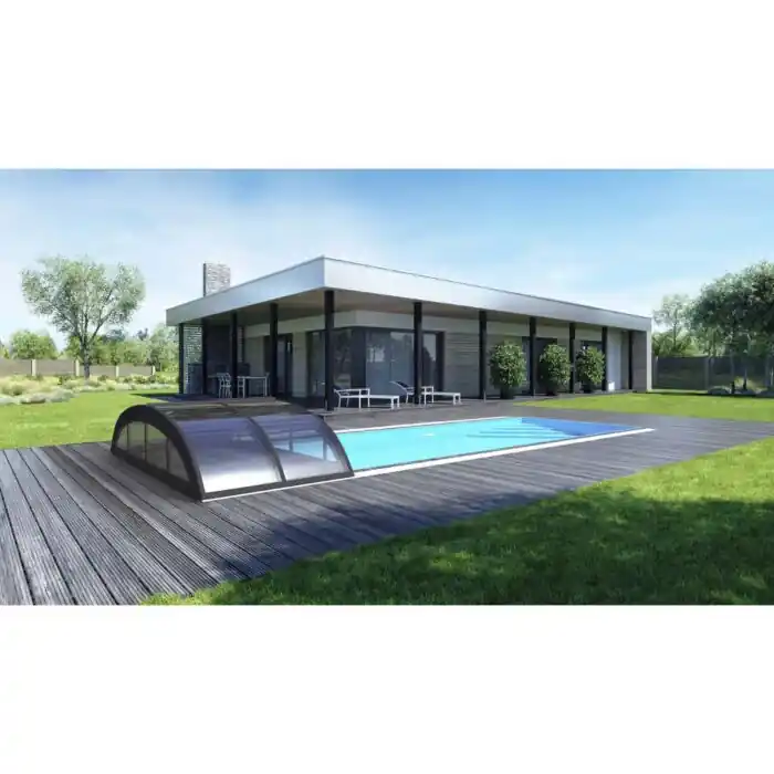 Wochenendangebot Poolüberdachung ALBIXON Klasik Pro Clear B 413 x 850 x 100 cm