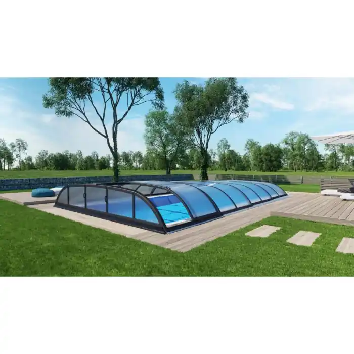Poolüberdachung ALBIXON Dallas B 462 x 850 x 100 cm Top-Angebot