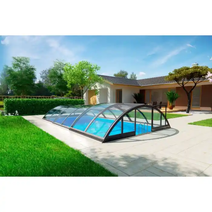 Saisonangebot Poolüberdachung ALBIXON Clever B 425 x 850 x 135 cm