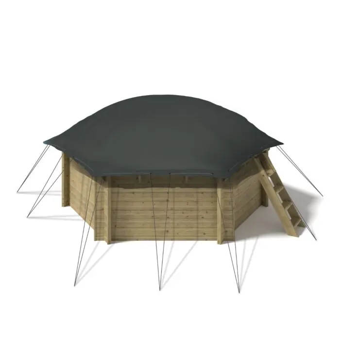 Abverkauf Aufblasbare Abdeckplane "AirCover" octa 3,54 m anthrazit