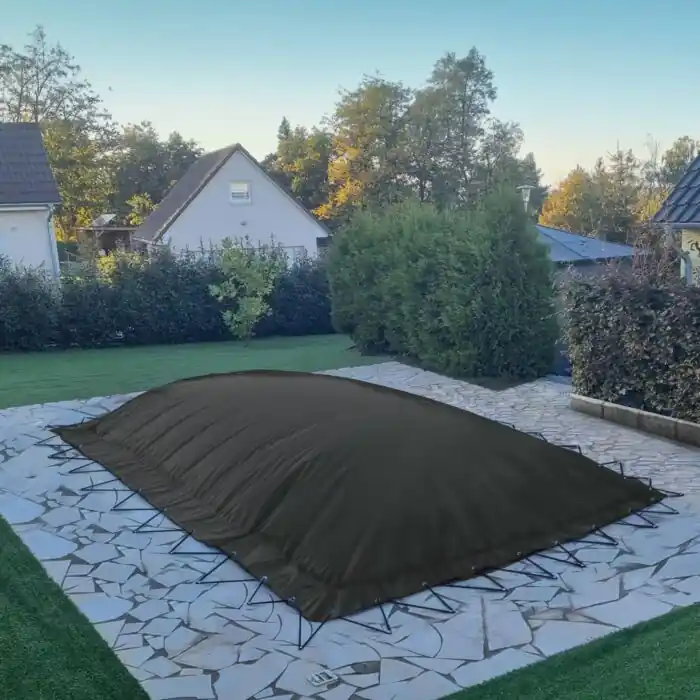 Aufblasbare Abdeckplane "AirCover" rechteck 3,50 x 8,00m anthrazit Neue Ware